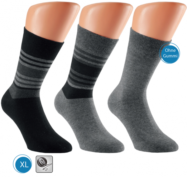 XL Socken | Schwarz, Anthrazit, Grau